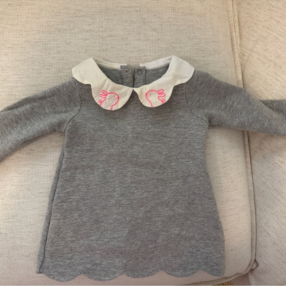 Gray Kids Shirt with White Collar